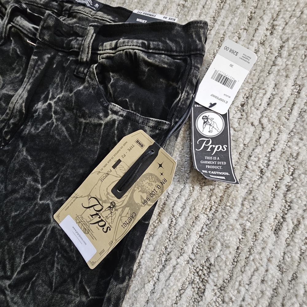 PRPS Charcoal Acid Wash Denim